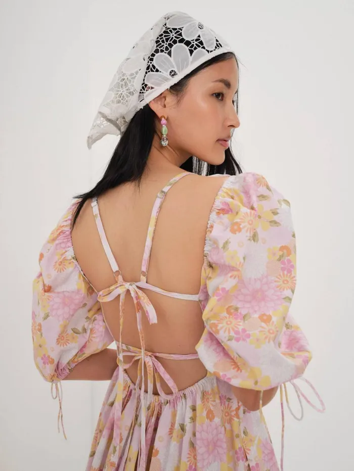 Women Dresses For Love and Lemons Carrie Midi Dress Pink Women Dresses For Love and Lemons Carrie Midi Dress Pink