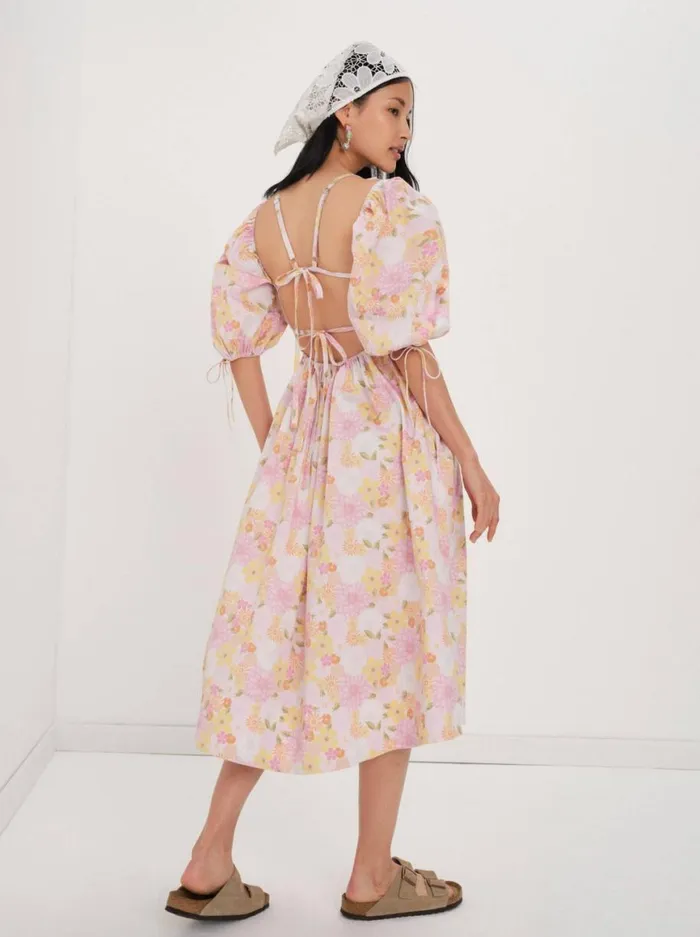 Women Dresses For Love and Lemons Carrie Midi Dress Pink Women Dresses For Love and Lemons Carrie Midi Dress Pink