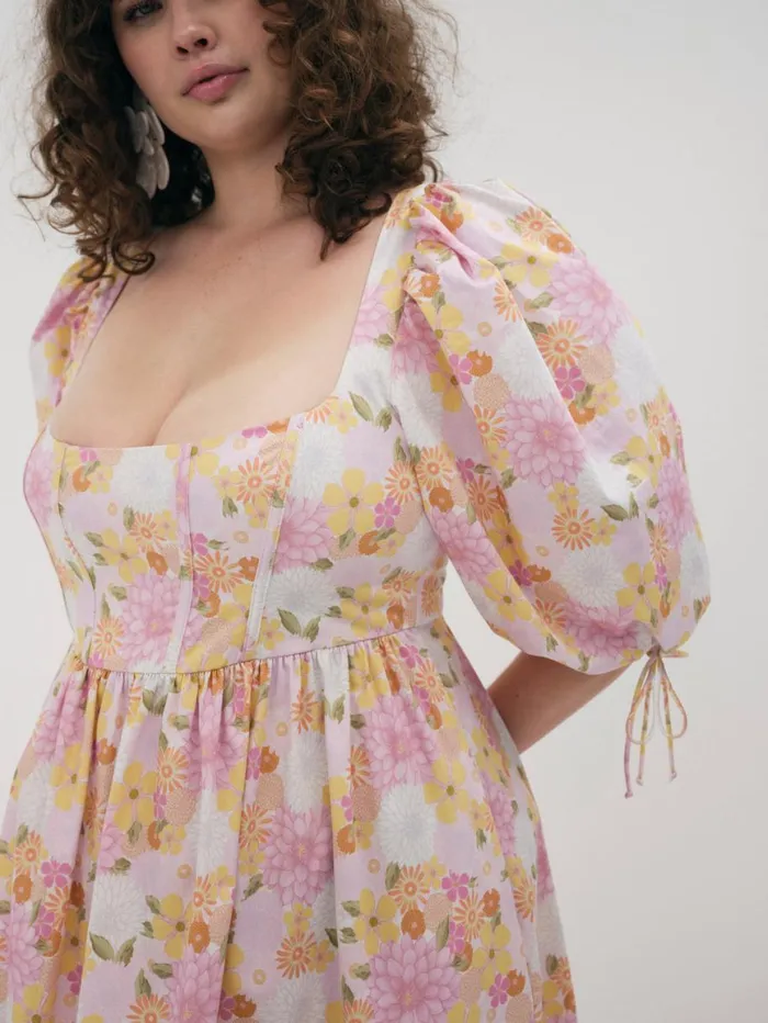 Women Dresses For Love and Lemons Carrie Midi Dress Pink Women Dresses For Love and Lemons Carrie Midi Dress Pink
