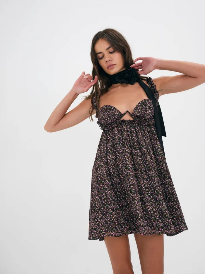 Women Dresses For Love and Lemons Colleen Mini Dress Black