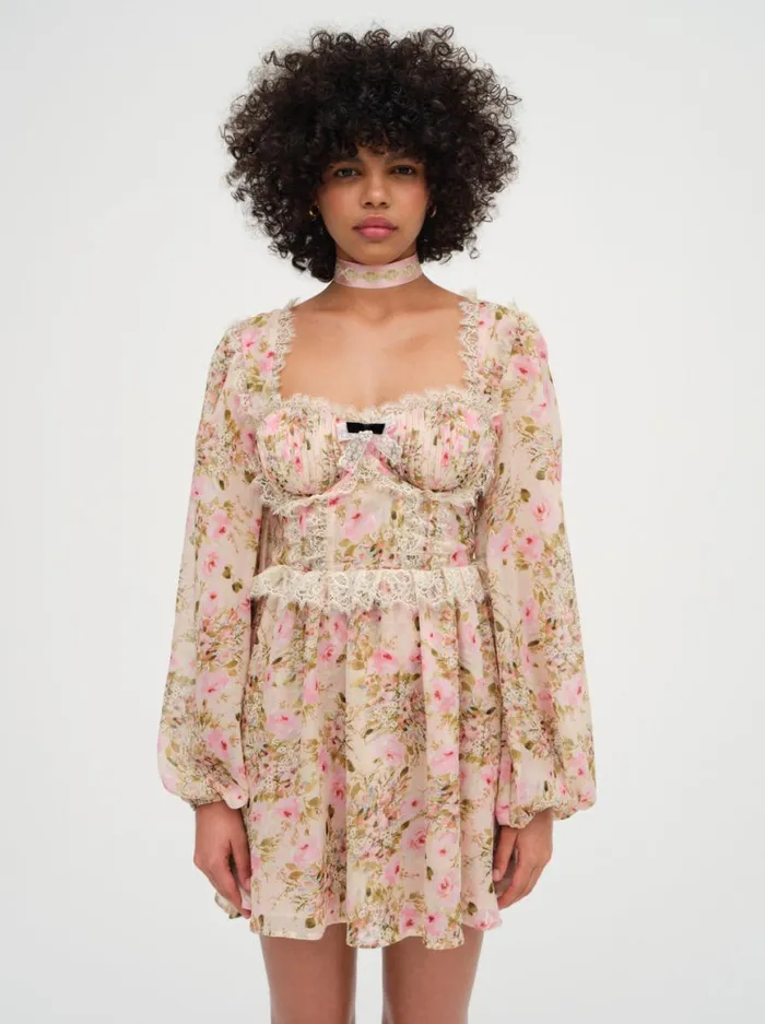 Women Dresses For Love and Lemons Emmaline Mini Dress Yellow