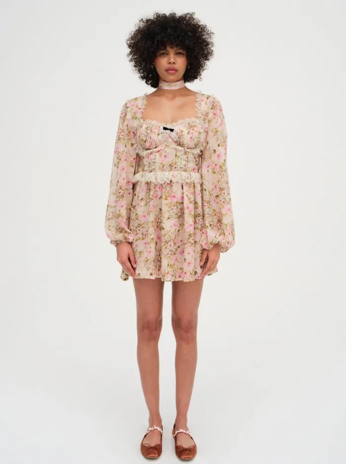 Women Dresses For Love and Lemons Emmaline Mini Dress Yellow