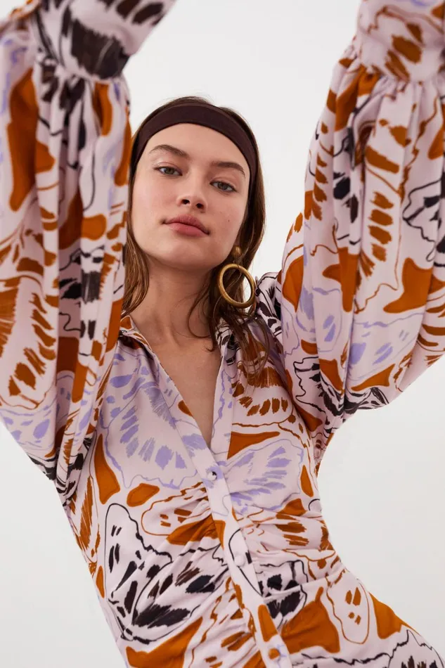 Women Dresses For Love and Lemons Esmeralda Mini Dress Orange