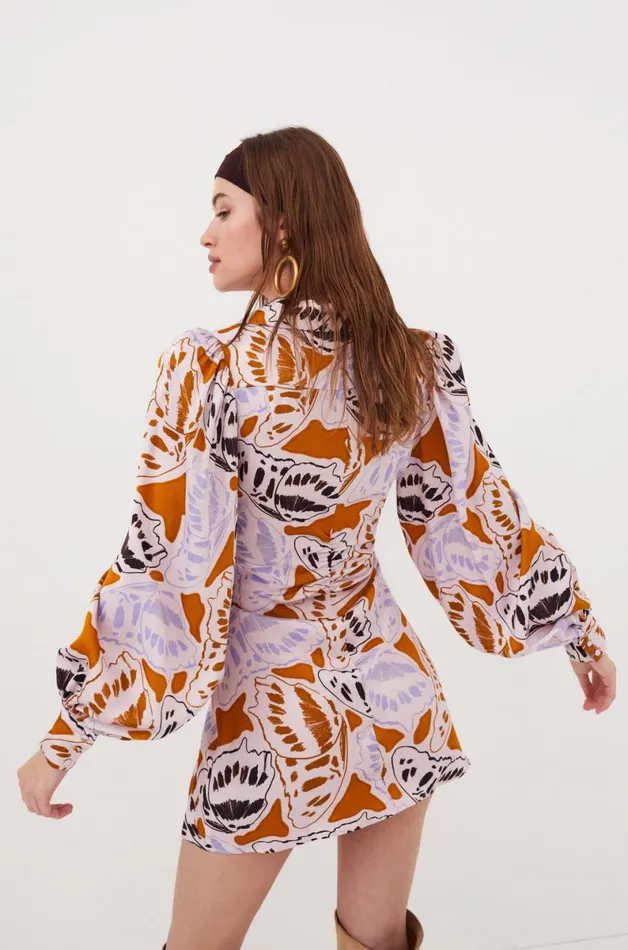 Women Dresses For Love and Lemons Esmeralda Mini Dress Orange