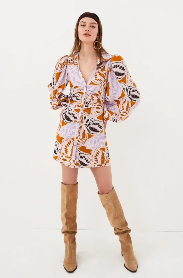 Women Dresses For Love and Lemons Esmeralda Mini Dress Orange