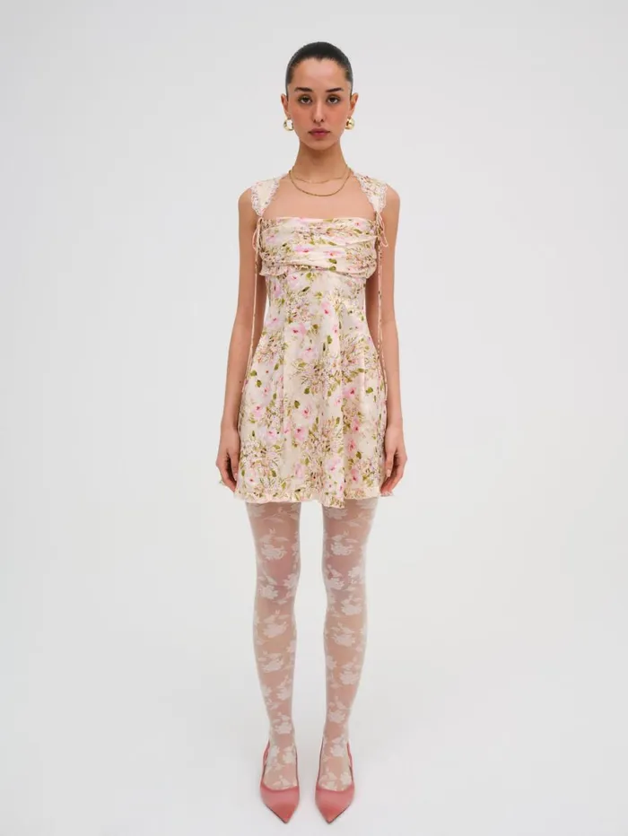 Women Dresses For Love and Lemons Holland Mini Dress Neutral