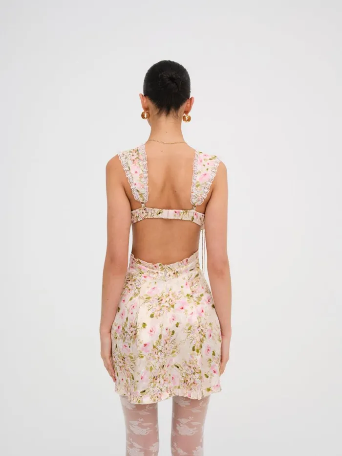 Women Dresses For Love and Lemons Holland Mini Dress Neutral