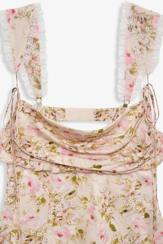 Women Dresses For Love and Lemons Holland Mini Dress Neutral