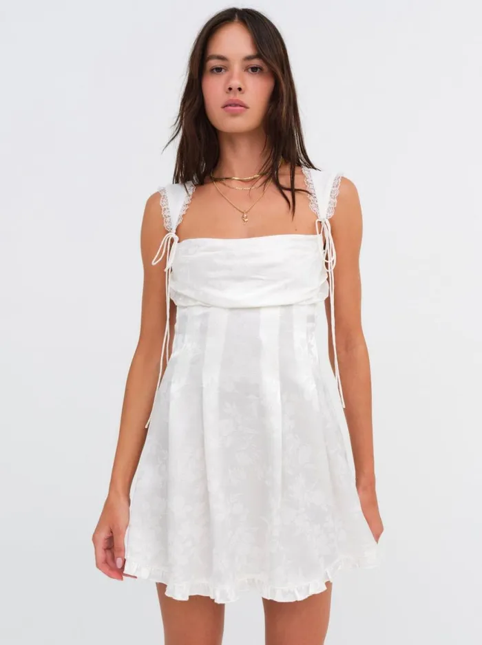 Women Dresses For Love and Lemons Holland Mini Dress White