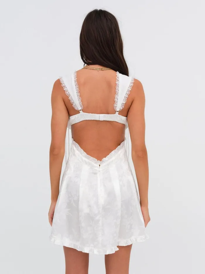 Women Dresses For Love and Lemons Holland Mini Dress White
