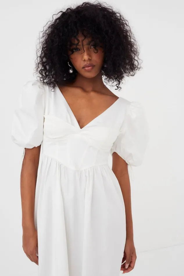 Women Dresses For Love and Lemons Jocelyn Midi Dress White