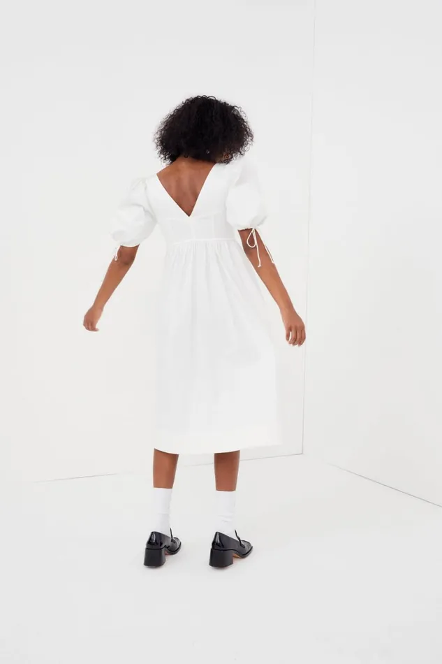 Women Dresses For Love and Lemons Jocelyn Midi Dress White Women Dresses For Love and Lemons Jocelyn Midi Dress White