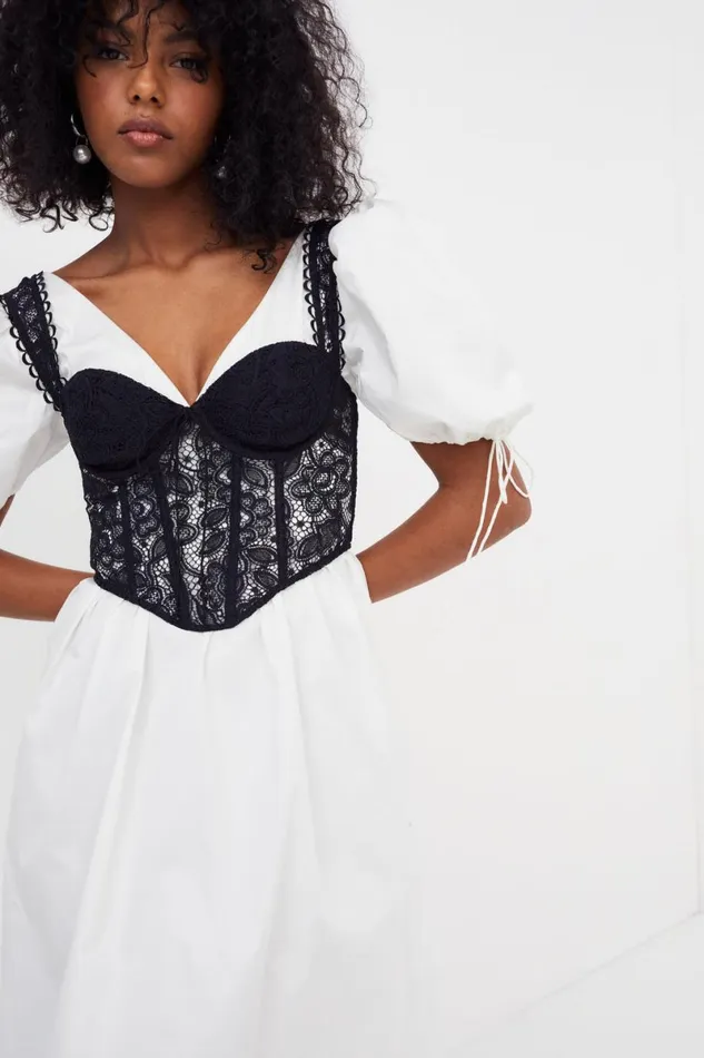 Women Dresses For Love and Lemons Jocelyn Midi Dress White Women Dresses For Love and Lemons Jocelyn Midi Dress White