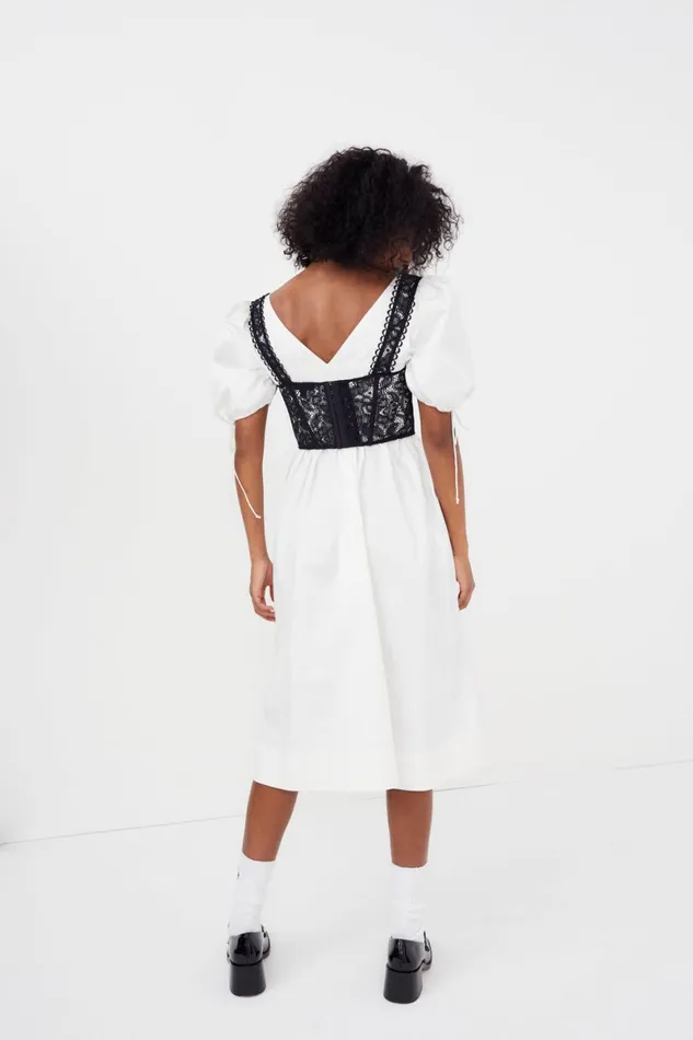 Women Dresses For Love and Lemons Jocelyn Midi Dress White Women Dresses For Love and Lemons Jocelyn Midi Dress White