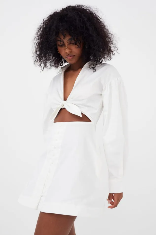 Women Dresses For Love and Lemons Jocelyn Mini Dress White