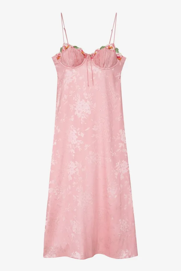 Women Dresses For Love and Lemons Lola Midi Slip Dress Pink Women Dresses For Love and Lemons Lola Midi Slip Dress Pink