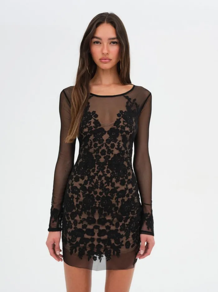 Women Dresses For Love and Lemons Luau Mini Dress Black