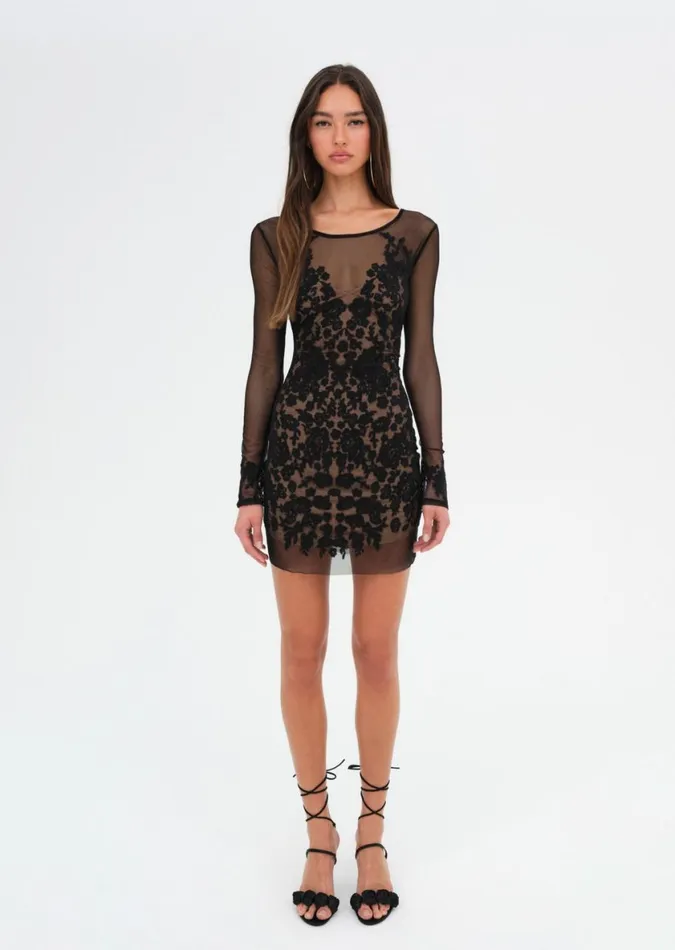 Women Dresses For Love and Lemons Luau Mini Dress Black