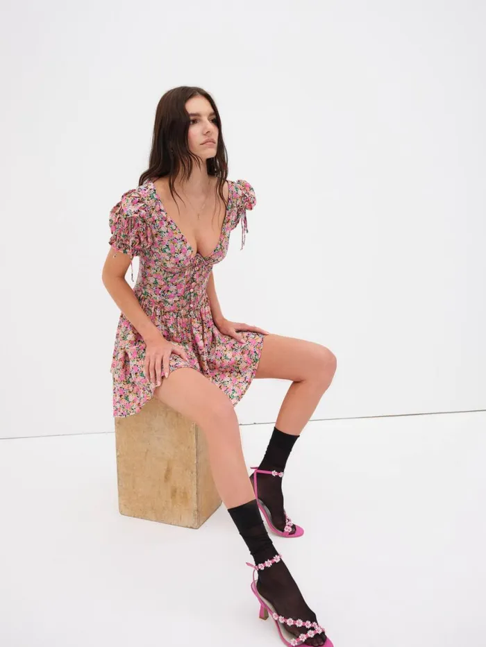 Women Dresses For Love and Lemons Paulina Puff Sleeve Mini Dress Multi Women Dresses For Love and Lemons Paulina Puff Sleeve Mini Dress Multi