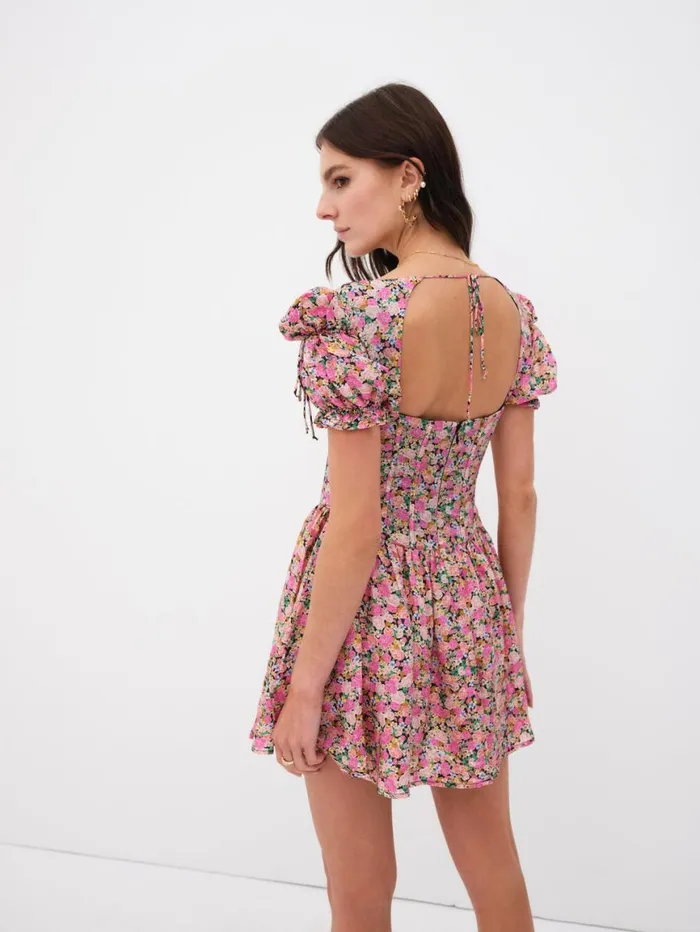 Women Dresses For Love and Lemons Paulina Puff Sleeve Mini Dress Multi Women Dresses For Love and Lemons Paulina Puff Sleeve Mini Dress Multi