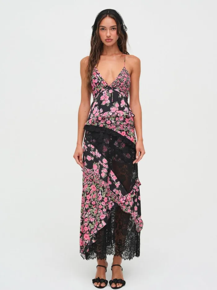 Women Dresses For Love and Lemons Rosalyn Maxi Dress Black
