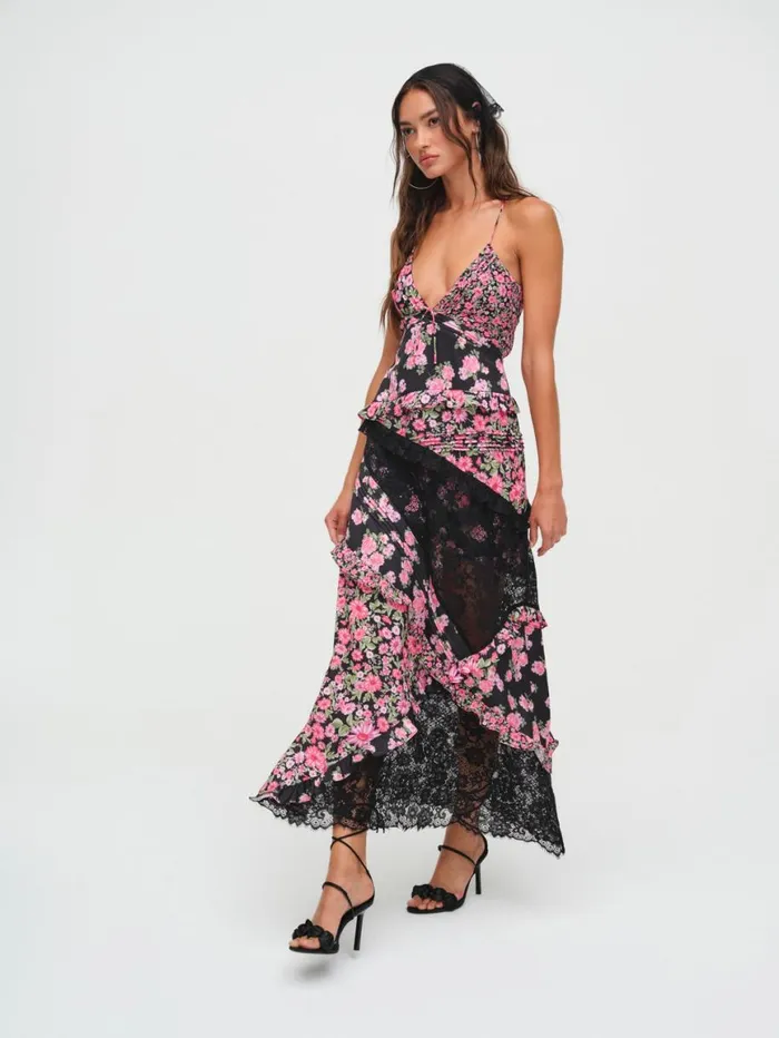 Women Dresses For Love and Lemons Rosalyn Maxi Dress Black