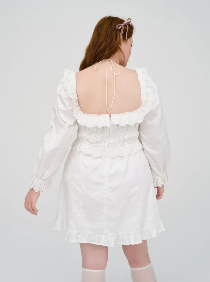 Women Dresses For Love and Lemons Tiana Mini Dress White