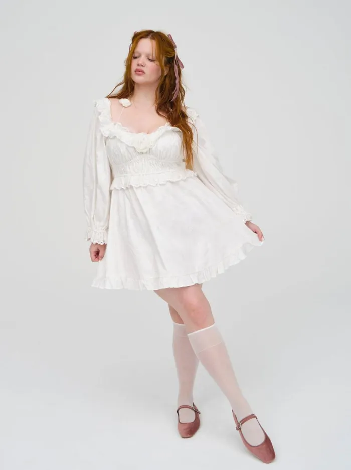 Women Dresses For Love and Lemons Tiana Mini Dress White