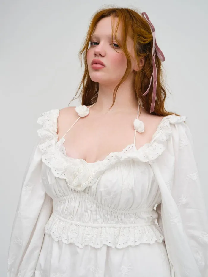 Women Dresses For Love and Lemons Tiana Mini Dress White