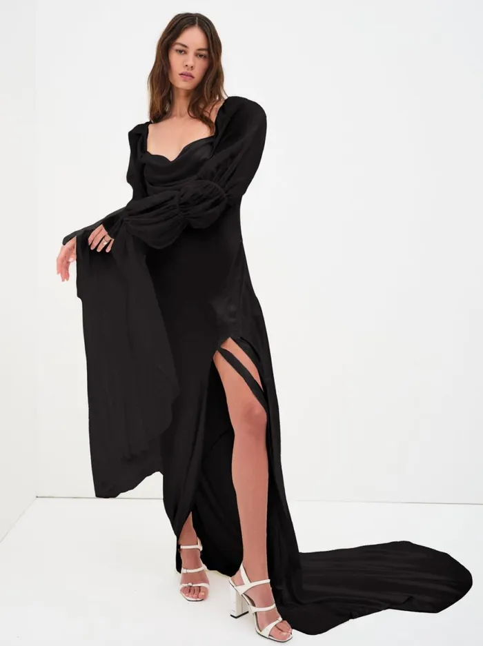 Women Dresses For Love and Lemons Willow Gown Black