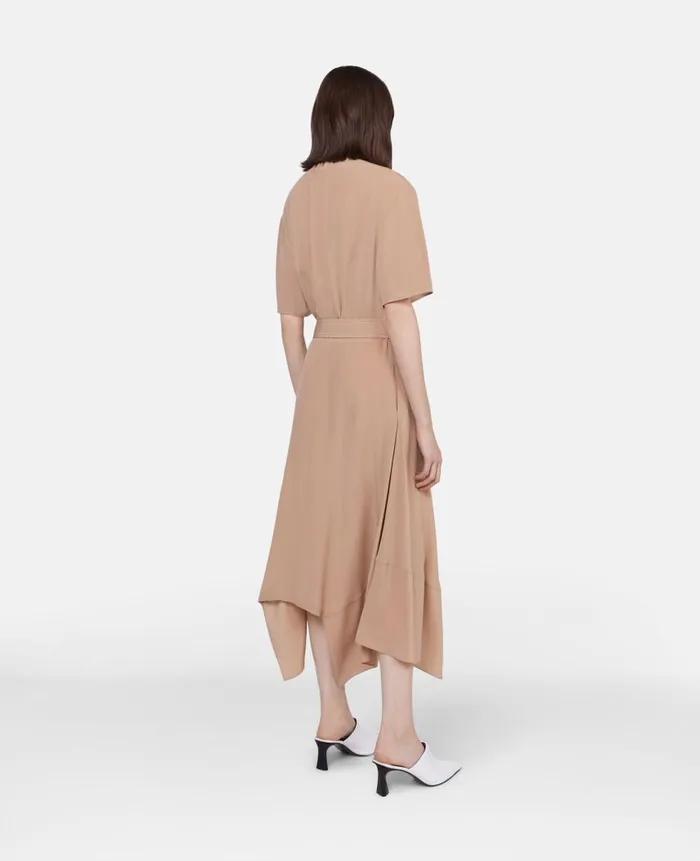 Women Dresses Stella McCartney Silk Crpe De Chine Shirt Dress Light Camel Women Dresses Stella McCartney Silk Crpe De Chine Shirt Dress Light Camel