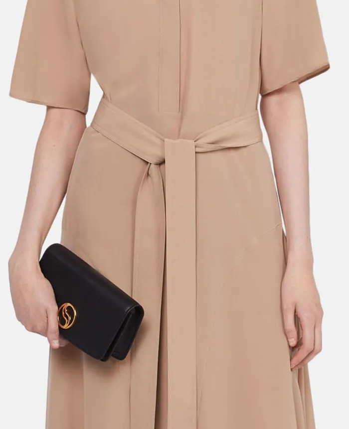 Women Dresses Stella McCartney Silk Crpe De Chine Shirt Dress Light Camel Women Dresses Stella McCartney Silk Crpe De Chine Shirt Dress Light Camel