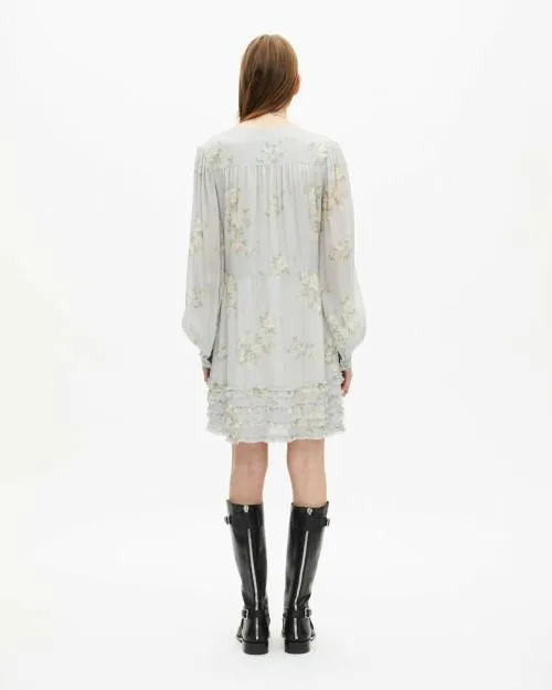 Women Dresses The Kooples Short Blue Printed Dress Blue