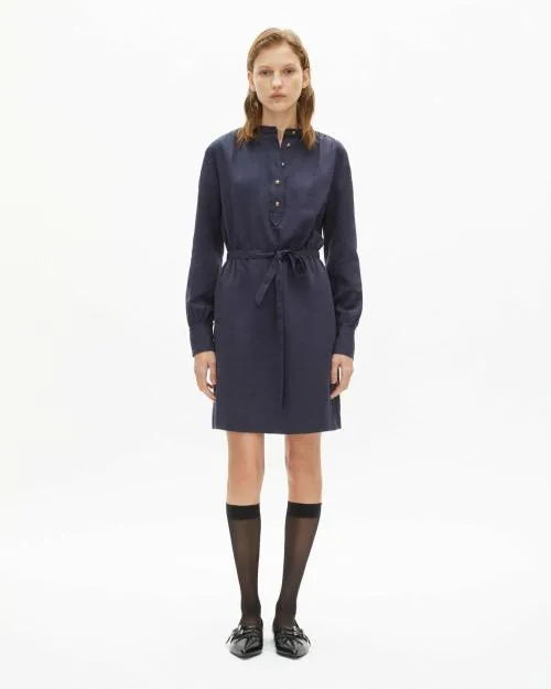 Women Dresses The Kooples Short Navy Blue Dress Navy