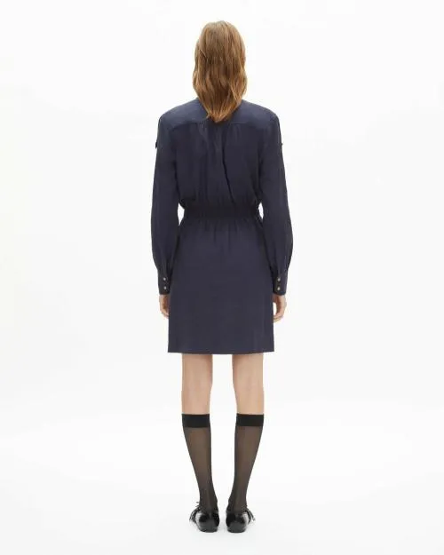 Women Dresses The Kooples Short Navy Blue Dress Navy