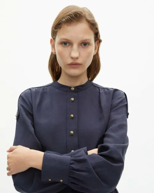 Women Dresses The Kooples Short Navy Blue Dress Navy
