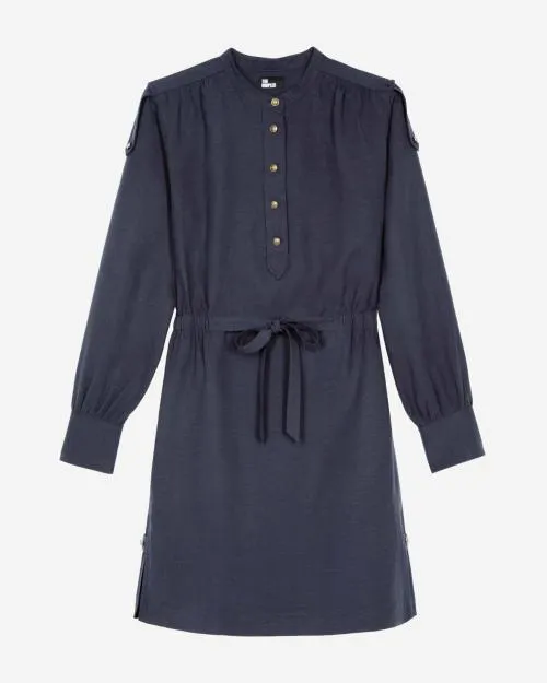 Women Dresses The Kooples Short Navy Blue Dress Navy