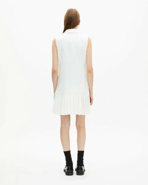 Women Dresses The Kooples Short Tailored Ecru Dress White