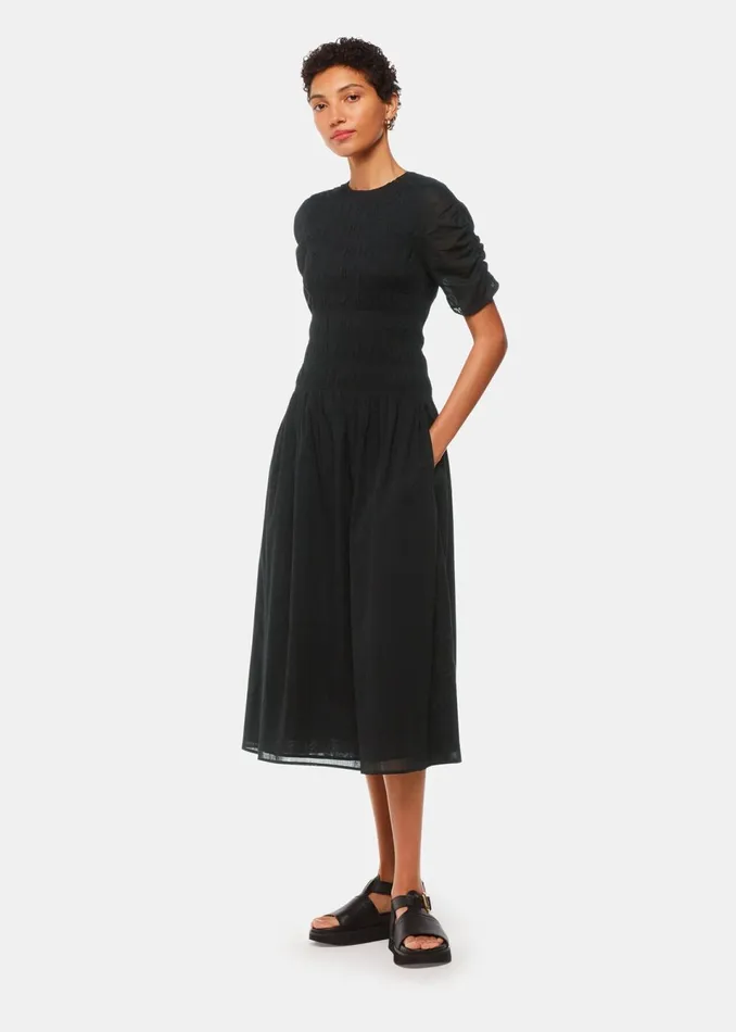 Women Dresses Whistles Black Avery Smocked Dress