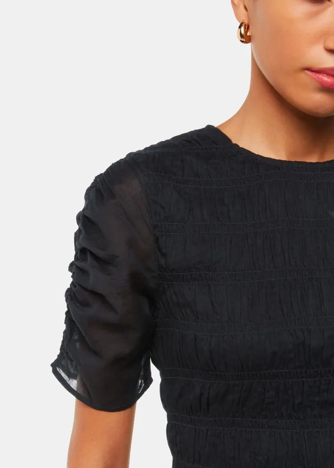 Women Dresses Whistles Black Avery Smocked Dress