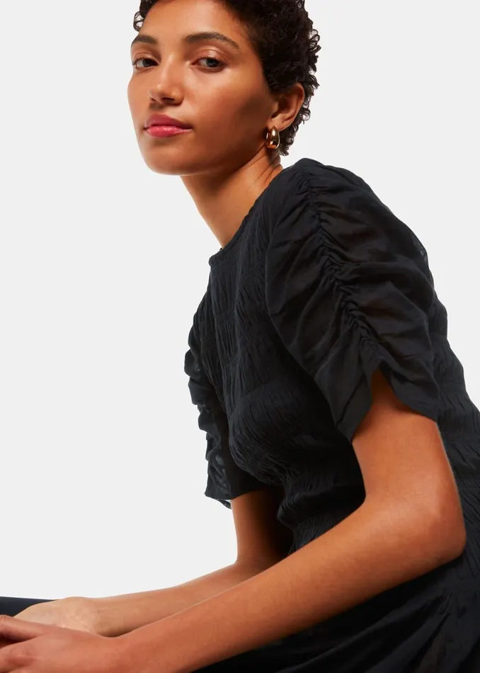 Women Dresses Whistles Black Avery Smocked Dress
