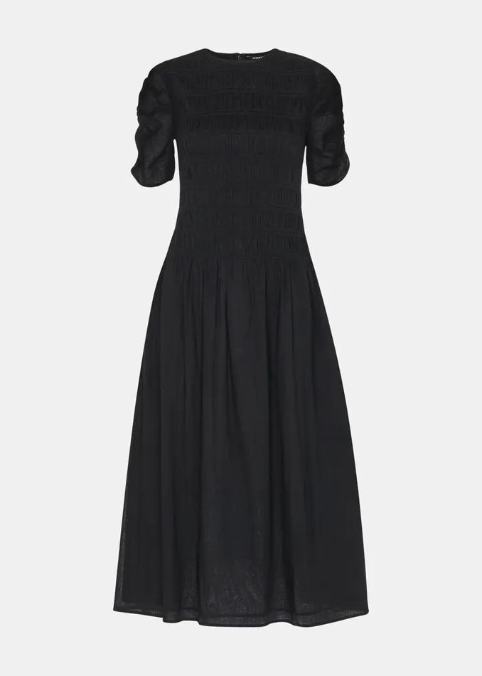 Women Dresses Whistles Black Avery Smocked Dress