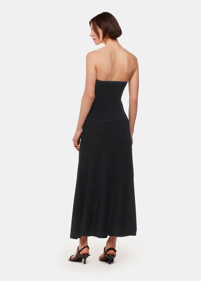 Women Dresses Whistles Black Bandeau Knit Dress