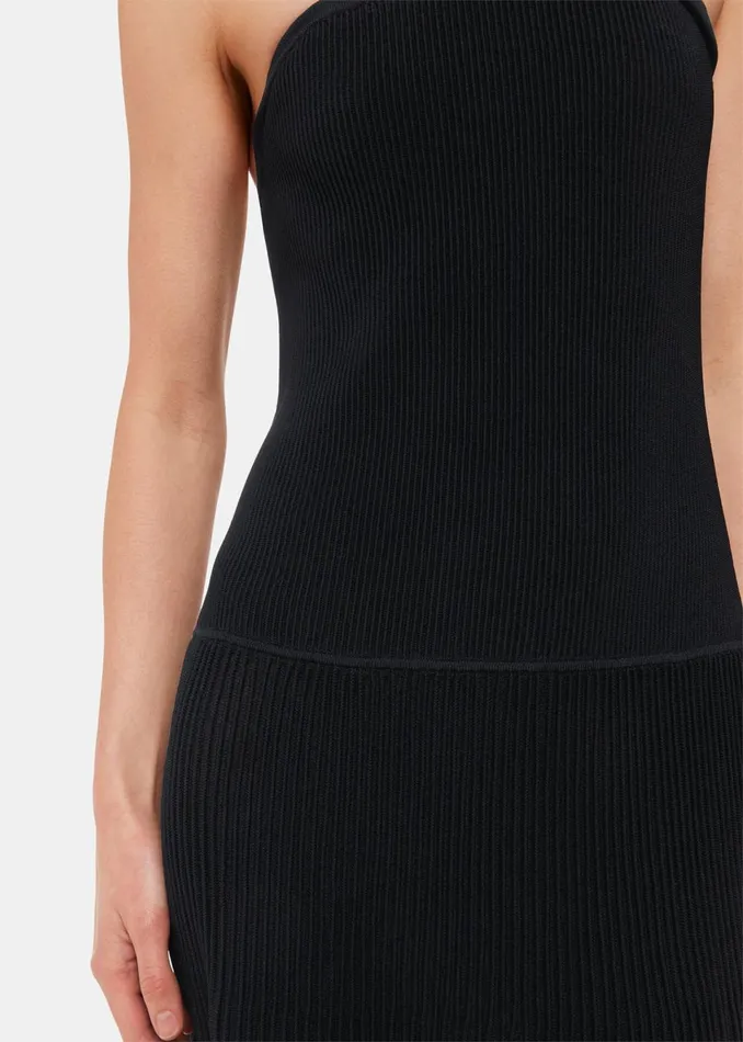Women Dresses Whistles Black Bandeau Knit Dress