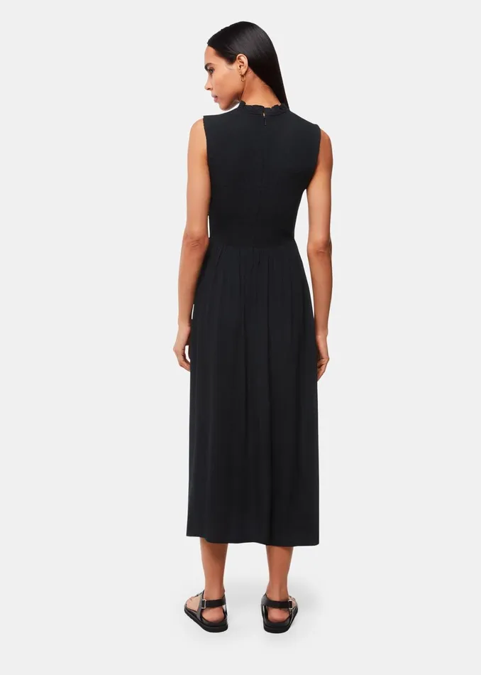 Women Dresses Whistles Black Heidi Shirred Bodice Dress