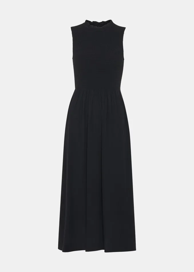 Women Dresses Whistles Black Heidi Shirred Bodice Dress
