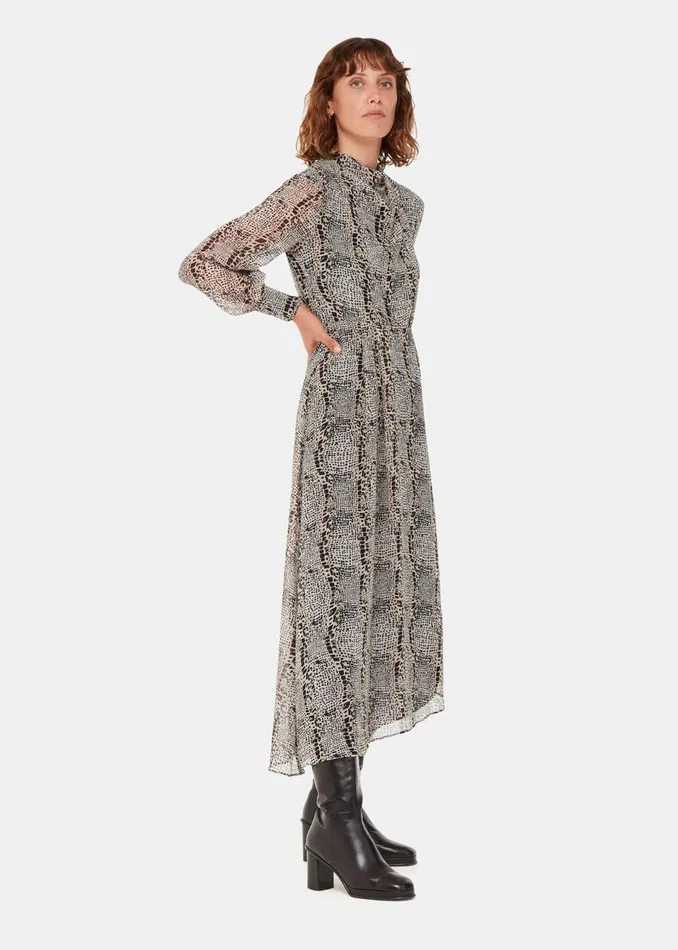 Women Dresses Whistles Multicolour Optical Snake Meg Dress