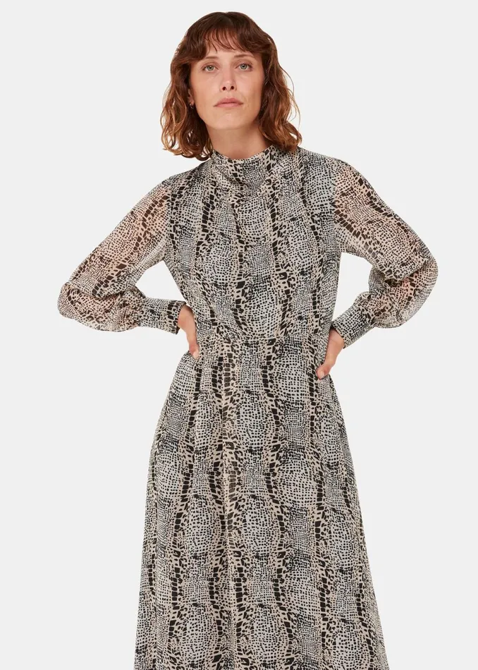 Women Dresses Whistles Multicolour Optical Snake Meg Dress