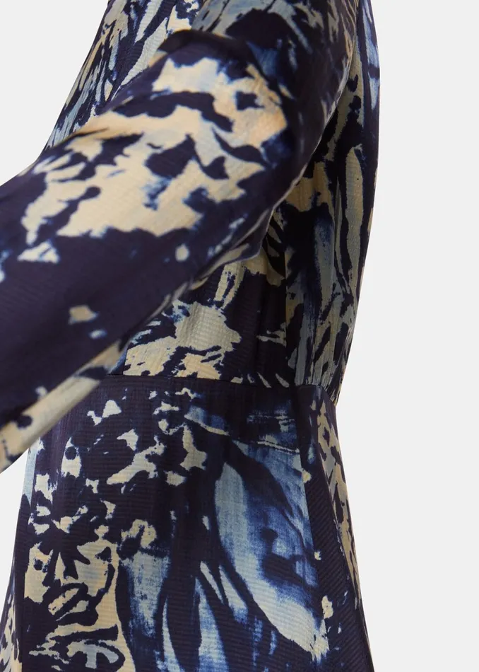 Women Dresses Whistles Navy Dazzled Floral Satin Dress