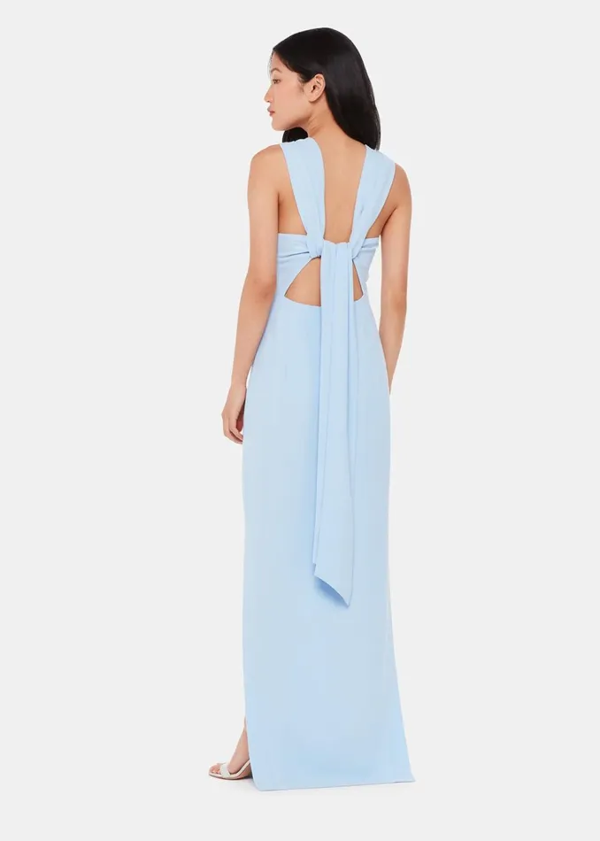 Women Dresses Whistles Pale Blue Tie Back Maxi Dress